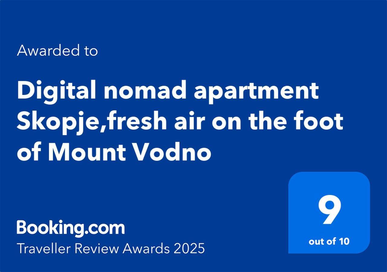 Digital Nomad Comfy Apartment,Foot Mountain Vodno And Millennium Cross,19 Min By Walk To Cener,Free Parking Skopje Exterior photo