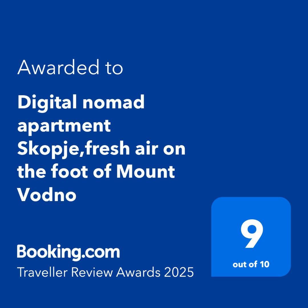 Digital Nomad Comfy Apartment,Foot Mountain Vodno And Millennium Cross,19 Min By Walk To Cener,Free Parking Skopje Exterior photo